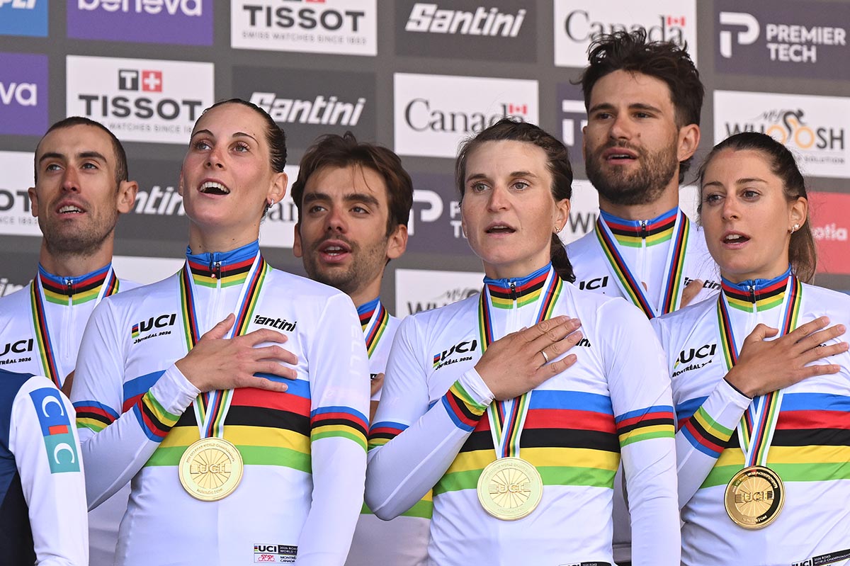 Elisa Longo Borghini is World Champion in the Mixed Realy...